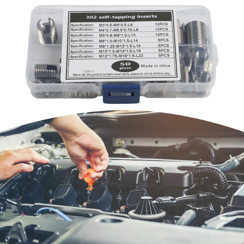 50PCS Self Tapping erts for M3 M5 M6 M8 M10 For M12 High Strength Stainless Steel for Effective Thread Reinforcement