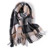 Milk camel pure wool scarf women's autumn and winter versatile thickened cashmere scarf new shawl dual-purpose