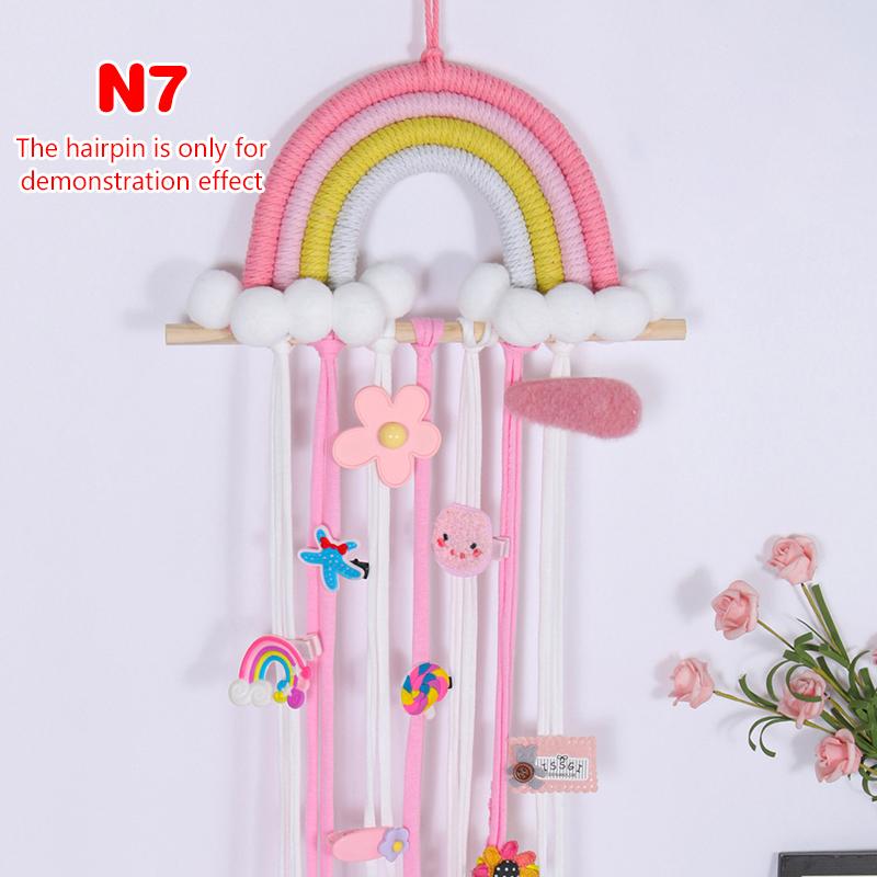 Závěsný organizér na sponky do vlasů s duhou, nástěnný věšák, dekorace, organizér na skřipce do vlasů pro dívku, držák na čelenky, domácí úložný doplněk