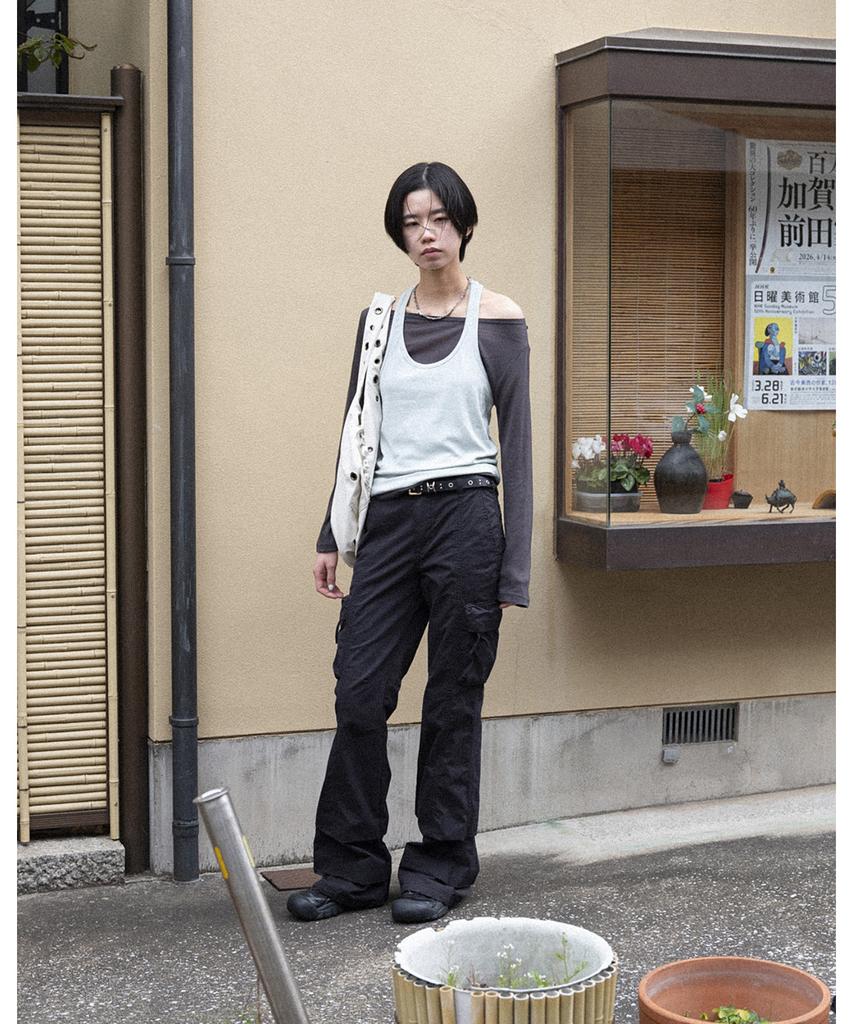 Depeugameoncheu Flare Cargo Pants [2Color]