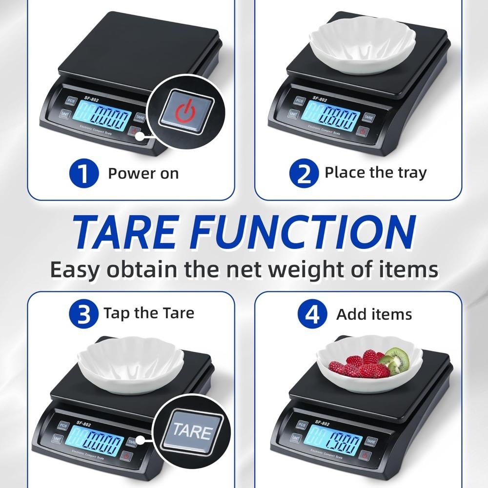 Digital Kitchen Scale 30kg/1kg Accurate LCD Electronic Scale for Baking and Cooking Stainless Steel Bread Food Scale