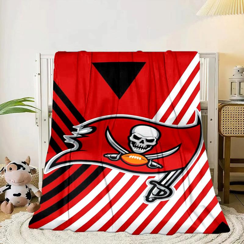 Buccaneers Team Spirit Portable Blanket/Soft Blanket Bedding Blanket Suitable for Travel Camping Living Rooms Offices Sofas Fan Gifts