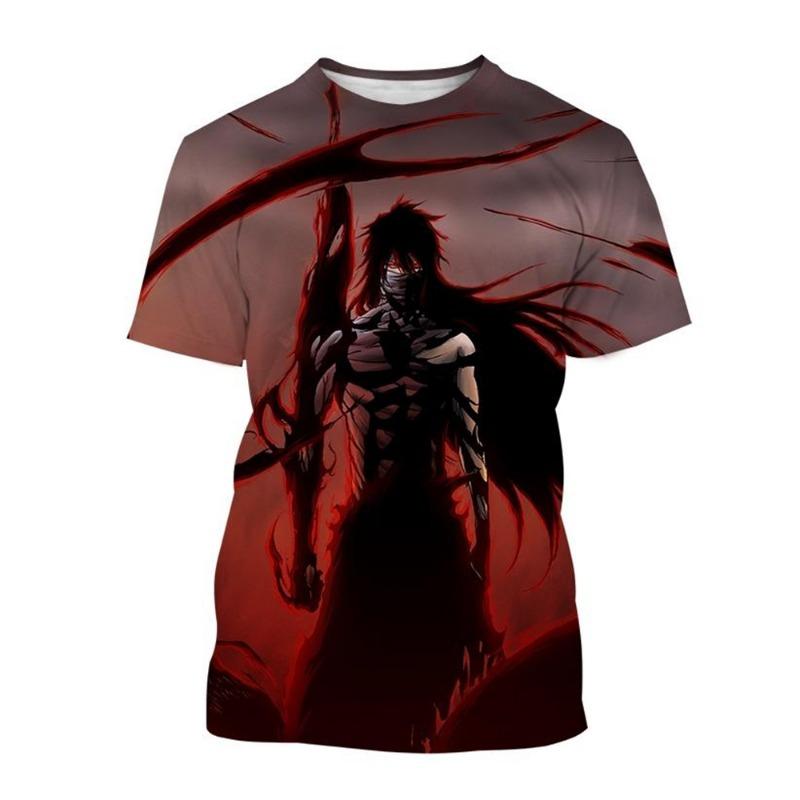 

Hot sale Summer Kurosaki Ichigo 3D print T-shirt anime BLEACH fashion XXS