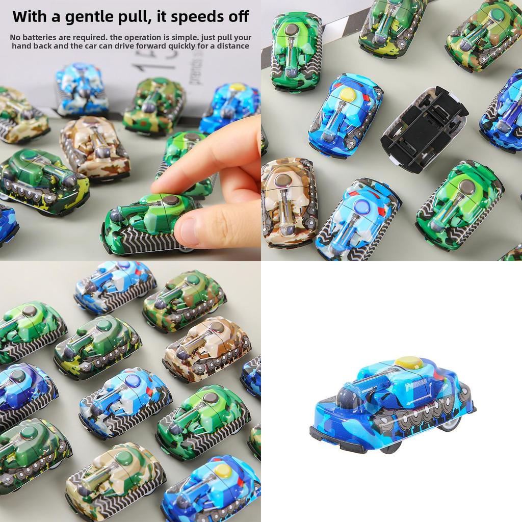 Simulation Mini Inertia Colorful Tank Children Toys For Kids Playroom