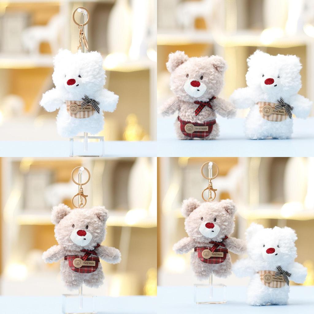 Plush Teddy Bear Keychain Cute Doll Gift For Girls And Bag Decor