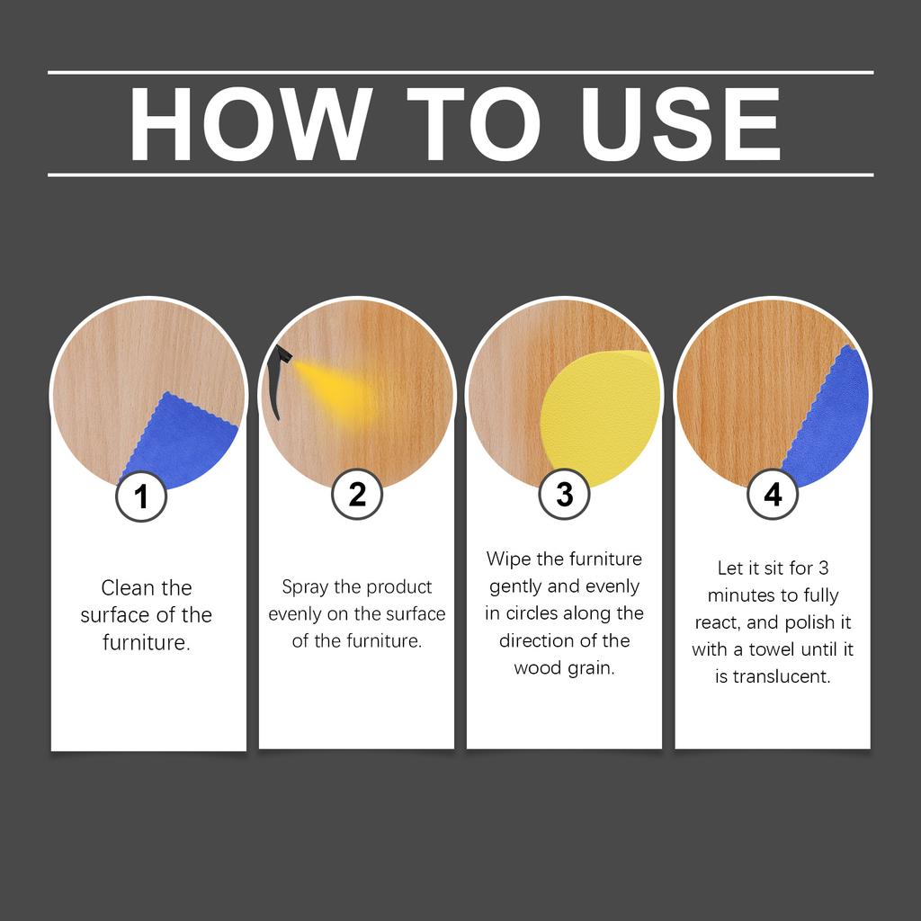 Jaysuing Furniture Beeswax Polishing Spray Wood Polishing Scratch Repair Polishing Furniture Care Spray