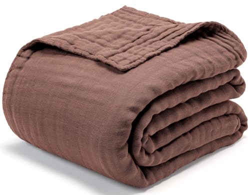 AIFY Gauze Blanket, Single, 6-Layer, 100% Cotton, Fluffy, Year-Round Comfort, Lightweight, Breathable, Breathable, Breathable, Perfect for a Comfortab