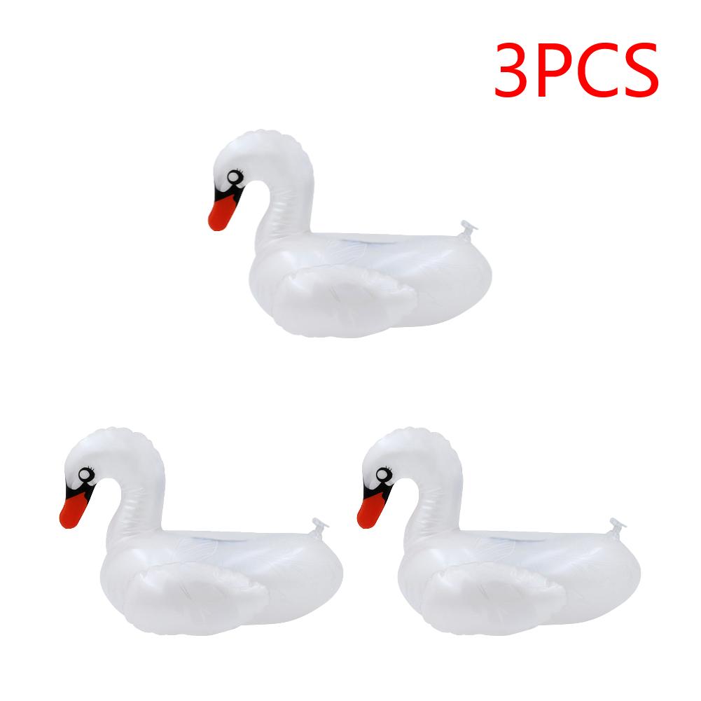 Inflatable Cup Holder PVC Swan Beverage Glass Holder Portable Water Inflatable Coasters for Holiday Birthday Party