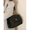 IELGY Brown Messenger Bag, Commuter Soft Leather Large Capacity Shoulder Bag