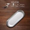 Japanese Retro Stainless Steel Oval Accessory Tray - Creative Gold Dessert and Towel Plate