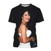 Selena Quintanila Large Size 3D Print Sports et Fashion Casual Short-sleeve