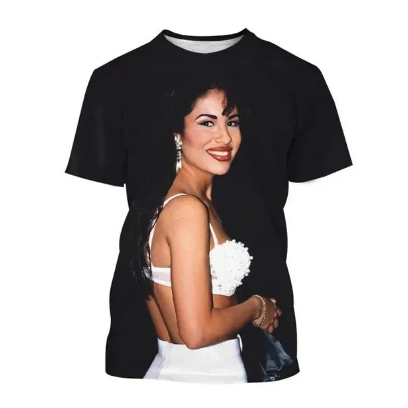 Selena Quintanila Large Size 3D Print Sports et Fashion Casual Short-sleeve