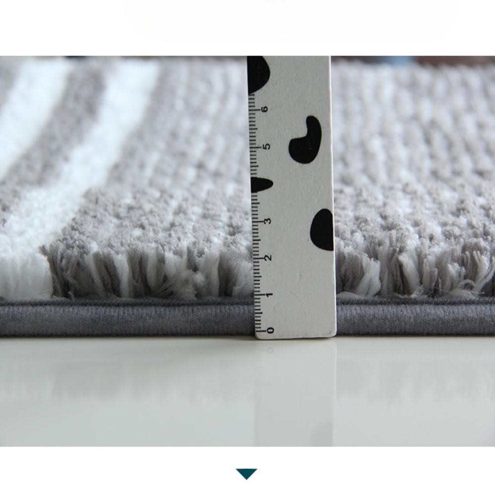 Stripe Bathroom Cashmere Thickening Mat Bath Non-slip Carpets In Wash Basin Bathtub  Floor Rug Shower Room Doormat Memory Foam 3D Pad