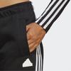 Adidas Plain Logo Badge Drawstring Tied Hem Sports Pants Women Bottoms Black HT4704