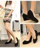  wedges heel shoes for women pointed toe slip on platform ladies high heel dress pumps work party dacning wedding shoes