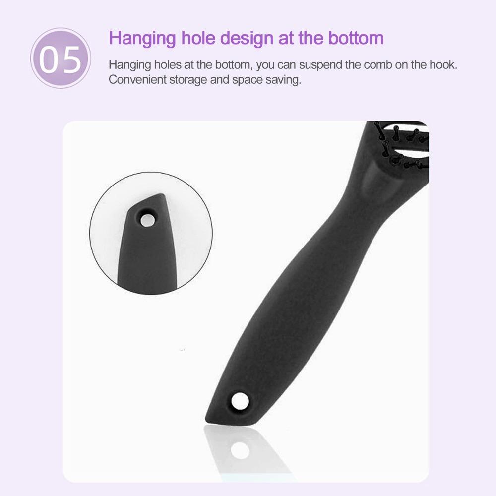 Nylon Bristles Curved Vent Brush Vented Design Nylon Comb For Travel Hair Massage Brush Daily Use