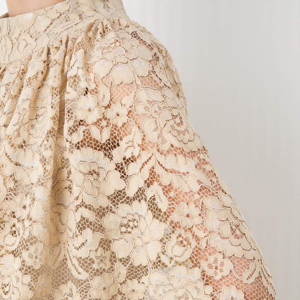 Lace Cape Dress Wedding Party Dress Formal [Vierge] After-Party Women's (S, Pink)