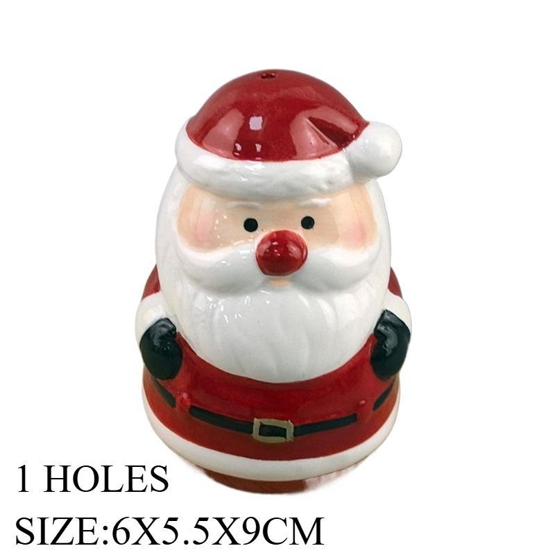 Nordic Creative Ceramic Spice Bottle Santa Claus Pepper Shaker Christmas Desktop Decorations Salt Shaker Kitchen Decoration