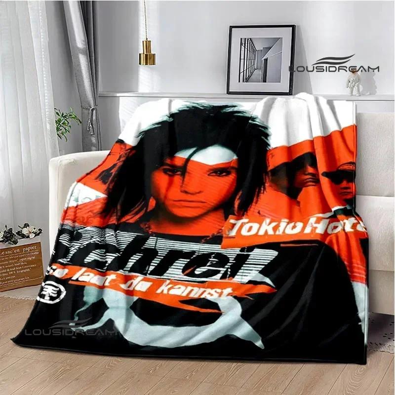 Rock band Tokio Hotel Printed blankets Picnic blanket Flange Warm blanket Home travel blankets bed linings birthday gift
