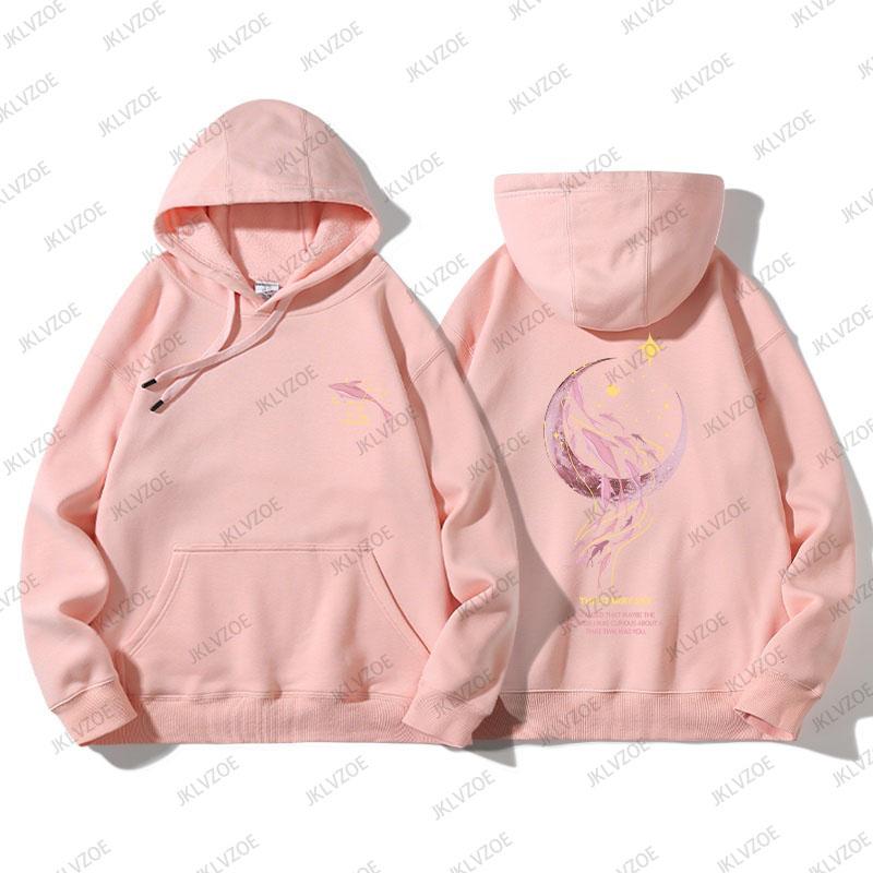 2024 New Korea Spring Autumn Women's  Hoodie Whale Print Designer Long Sleeved Sports Sweater Hoodie Unisex Oversized Clothes