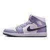 Jordan Air Jordan 1 811 Manufacturing, Pink Purple Nebula Mid Top Vintage Basketball Shoes Unisex White Purple DQ8426-145(Team80-)