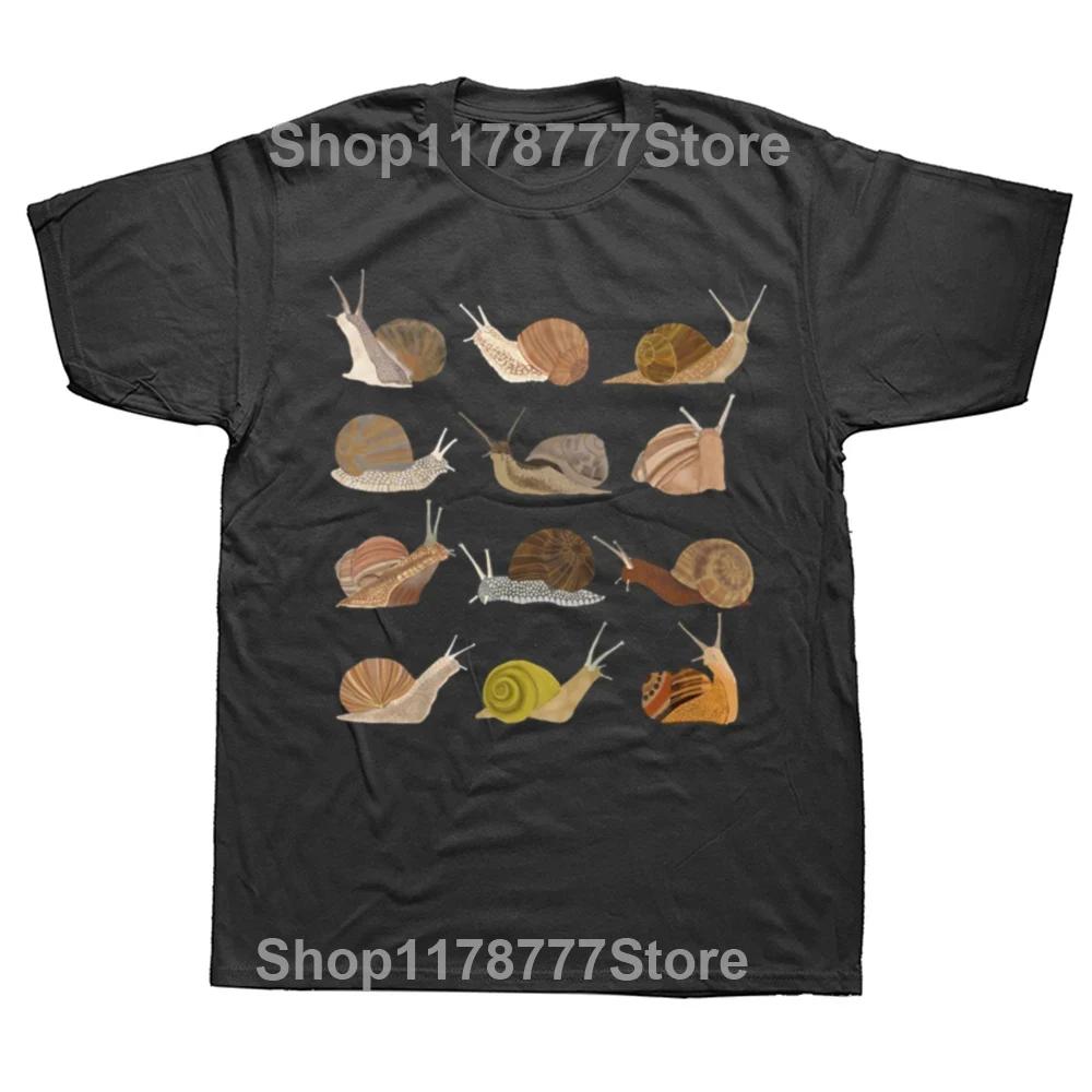 Funny Just A Girl Who Loves Snails Cute Snail Girl T Shirts Cotton Streetwear Short Sleeve Birthday Gifts Tshirt Mens Clothing