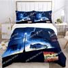 Regreso al Futuro Patrón Todas las Estaciones Funda Nórdica Juego de Ropa de Cama Colcha y Fundas de Almohada Individual Doble Queen King