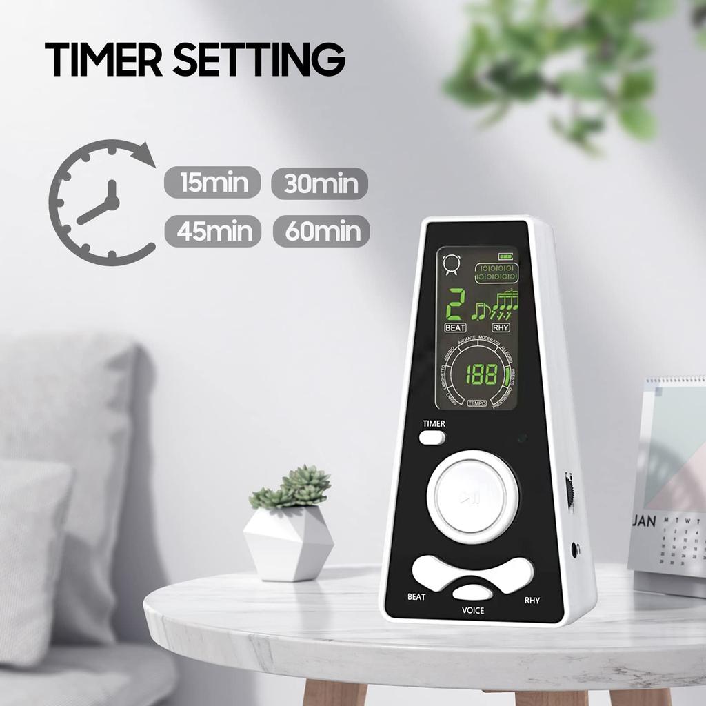 Xtahdge Electronic Digital Metronome with Volume and Beat Speed Universal Electronic USB Cable for Drums Timer, Control, Metronome, Powered, Guitar,