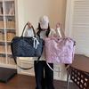 Polka Dot One-Shoulder Travel Bag: Large Capacity Sports, Shopping, and Business Bag for Men and Women