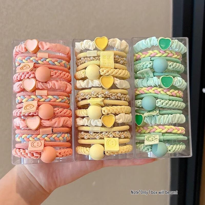 Glamsky High Elastic Hair Ties & Bands Set (45 Pcs)