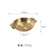 Korean dessert cake stainless steel disc, golden binaural pasta baked rice restaurant snack plate