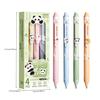 4pcs Erasable Gel Pen Set 0.5mm Black Ink Space Flower Panda Ballpoint Pens for Writing Student School Supplies Kids Gift