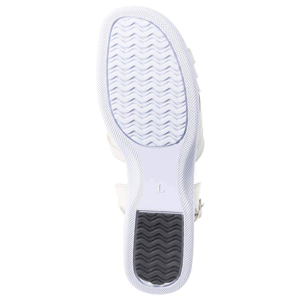 Nursery Lightweight EVA Air Size 9846401A Turn-Color 2-Way Sandals, Women's, LL, White,