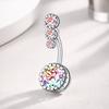 Elegant Gem Navel Piercing Copper Shiny Body Jewelry Fashion Crystal Ball Belly Button Rings  Men