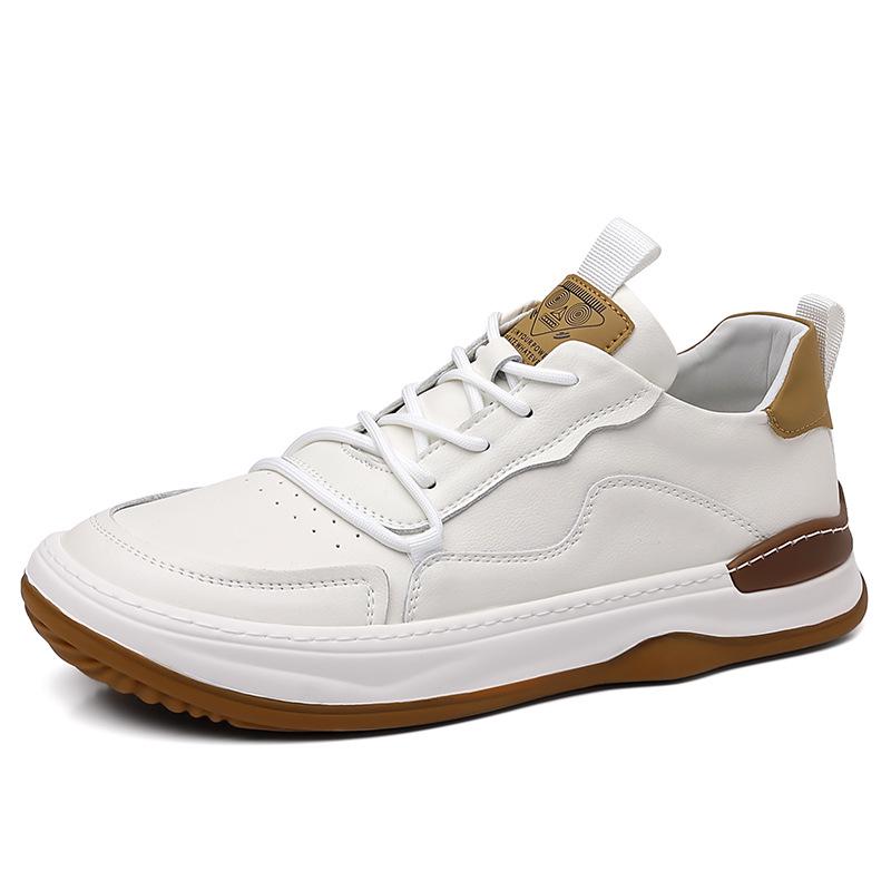 

Мужские ретро коричневые мягкие кожаные европейские модные дышащие повседневные кеды для скейтбординга Size 42