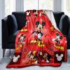 1pc. Mickey Mouse Cartoon Blanket, Home Decor Gift for All Seasons, Soft and Cozy Throw Blanket for friends, Perfect for Bed or Couch, Red Background