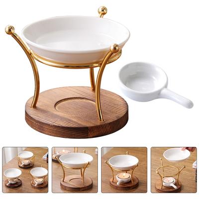 Aroma Lamp Stove Holder Essential Oil Burner Tealight Iron Wood Incense Decorative Man Lavender