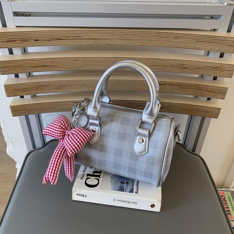 High-end niche bag women's new fashion plaid messenger bag portable pillow bag