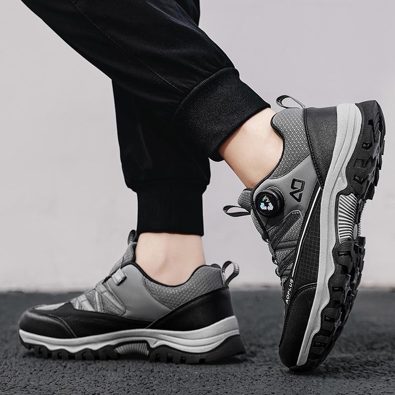 Rotary buckle off-road running shoes Outdoor low-top leisure function Non-slip and wear-resistant mountaineering shoes Hiking shoes