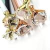 1pcs Popular Big Diamond Pen Metal Glass Fashion Water Diamond Pen Rotating Stationery Ball Pen Office Signature Pen
