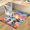 1pc,Lilo & Stitch Tropical Beach Sunset Outdoor Rug - Perfect for Home Decor, Office Carpet, Chair Cover, Gift IdeaH230