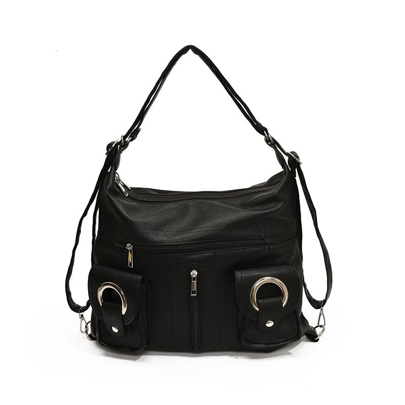 PU Tragetasche Damen Schultertasche Pendler Große Kapazität Rucksack