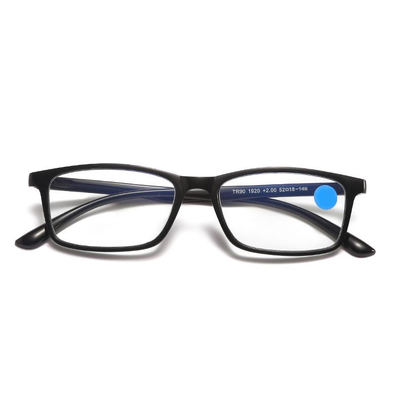 1920 1pc True TR Material Squared Frame Blue Light Blocking Presbyopia Unisex 1.0 1.5 2.0 2.5 3.0 3.5 4.0 Reading Glasses