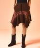 Prenda Gradient Rawcut Skirt Brown