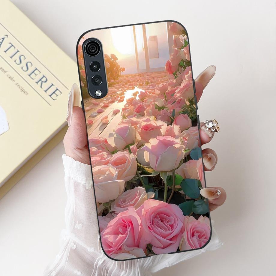 For LG Velvet 4G 5G UW Phone Case Velvet LM-G900 Back Cover Soft Matte Silicone Slim Fundas Lovely Panda Rabbit Flower Cartoon