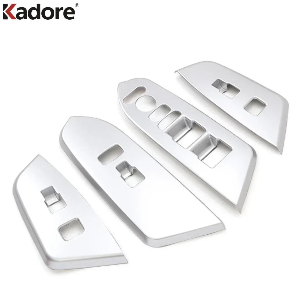 For Honda CRV CR-V 2017-  Carbon Fiber Car Inner Door Window Lift Switch Button Panel Cover Trim Interior Accessories