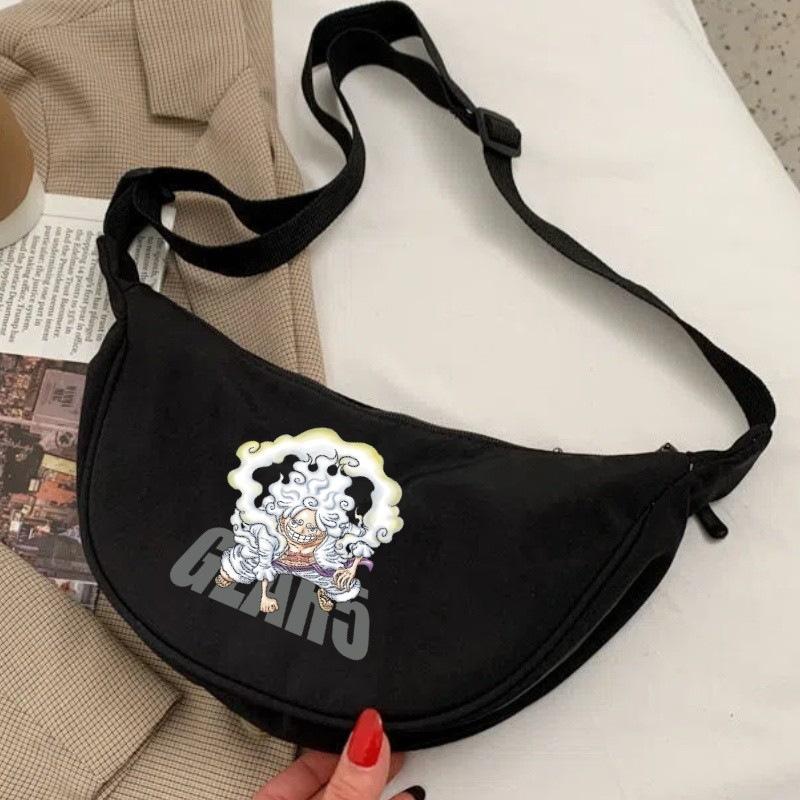 One Piece cartoon print nylon crossbody bag/commuter dumpling bag