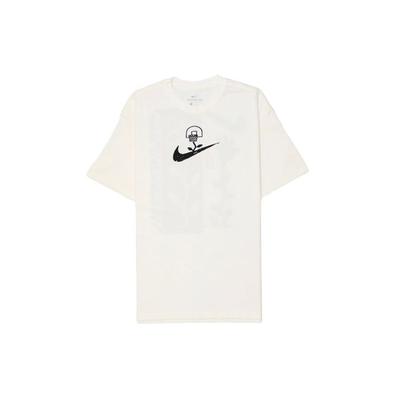 Nike Basketball Graffiti Print Short Sleeve T-Shirt Men Tops Off-White DC1283-910