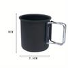 Wholesale Outdoor Camping Cup With Foldable Handle Portable Ultra-light Aluminum Alloy Mug For Outdoor Hiking Cooking 300ml
