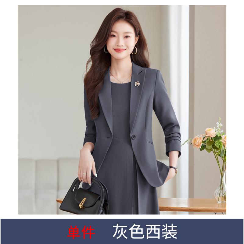 Professional Women's Clothing, Autumn and Winter Suit, Dress Set, Casual Temperament, Long-sleeved Corporate Dress, Two-piece Set, Commuting
